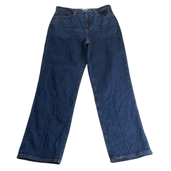 LOFT Denim - LOFT Dark Wash Straight Leg Jeans With Front Seam‎ Size 28 6